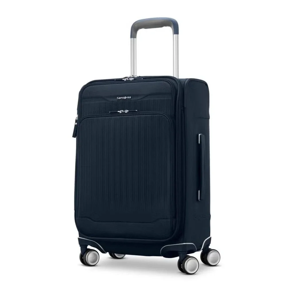 Samsonite Deep Navy Spinner Carry-On Silhouette 18 Softside Suitcase travel bag